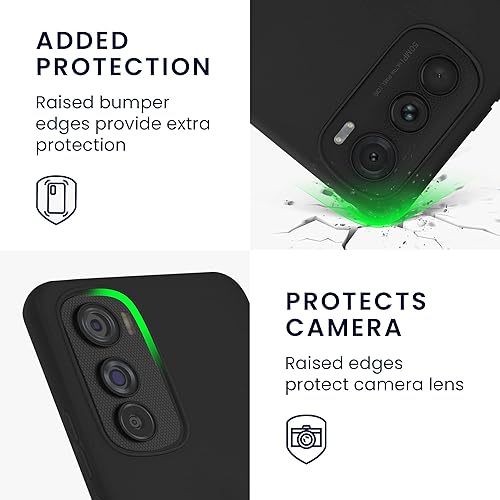 Miniatura 3 de kwmobile Funda compatible con Motorola Edge 30 - Funda protectora de silicona TPU suave y delgada, color negro mate