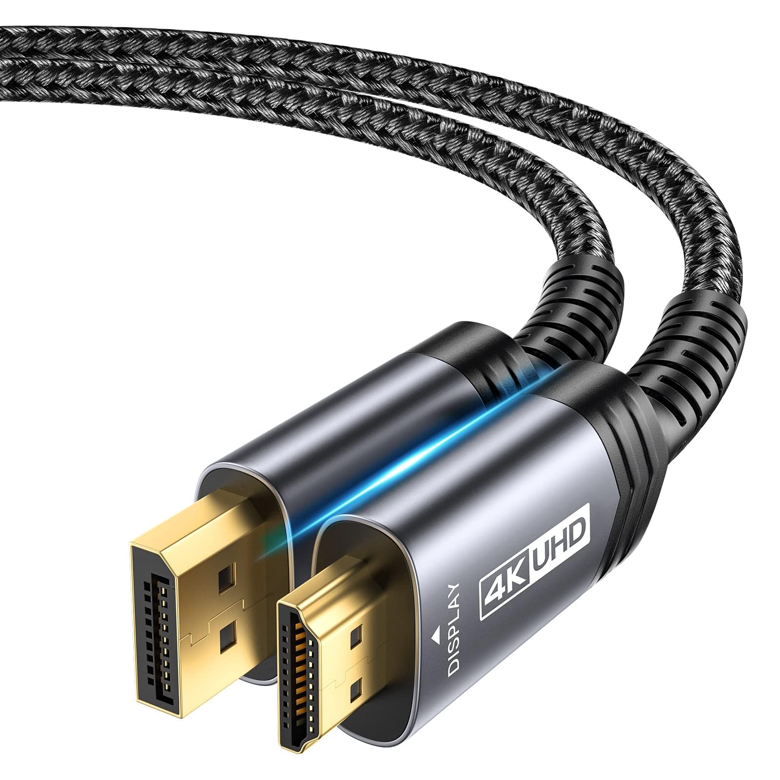JSAUX 4K Display Port to HDMI Cable Adapter, Support 4K@30Hz resolution, Nylon Mini DP to HDTV Uni-Directional Cord, for Dell, Projector, Desktop, AMD, NVIDIA, Lenovo, HP, ThinkPad (3.3FT/1M) (B0CSG1NBF5) Amazon Price History, Amazon Price Tracker