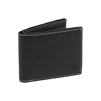 Johnston & Murphy Kingston Billfold Wallet Wallet Handbags Black Pebbled, Leather