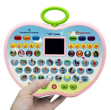 Toyify Educational Computer ABC and 123 Learning Kids Laptop with LED Display and Music (Without Battery You Need to Buy)