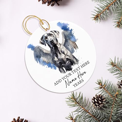 Vista 26 de Adorno conmemorativo personalizado de Bulldog Inglés – Alas de ángel, regalo de Navidad personalizado para perro, mamá y papá Adorno de Bulldog