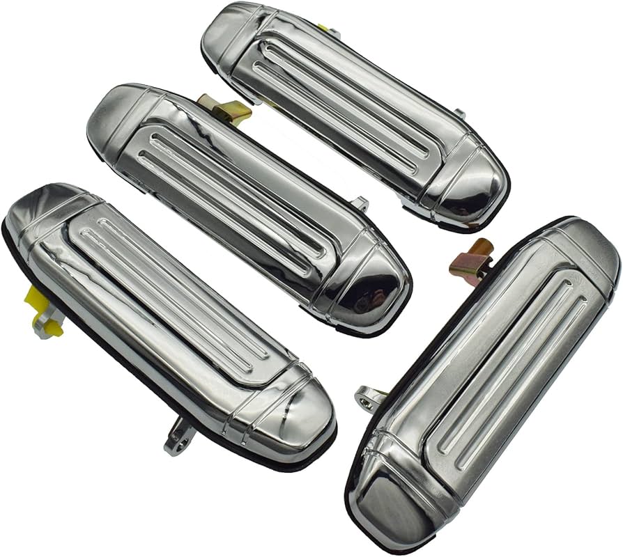 Amazon.com: 4Pcs Chrome Outside Outer Door Handle Front Rear Left
