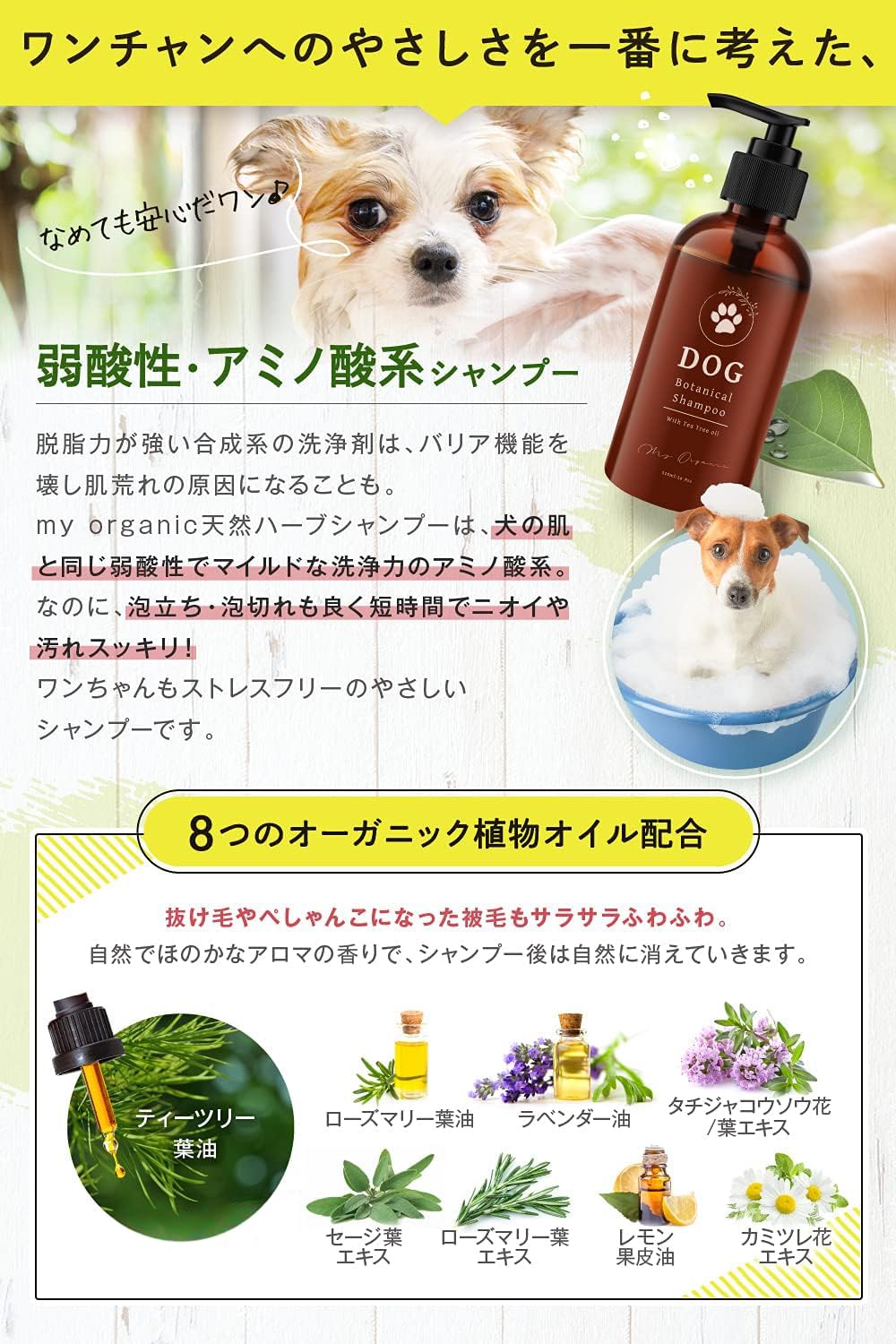 Amazon | 【獣医推奨】 大容量500ml 無添加 低刺激 犬シャンプー