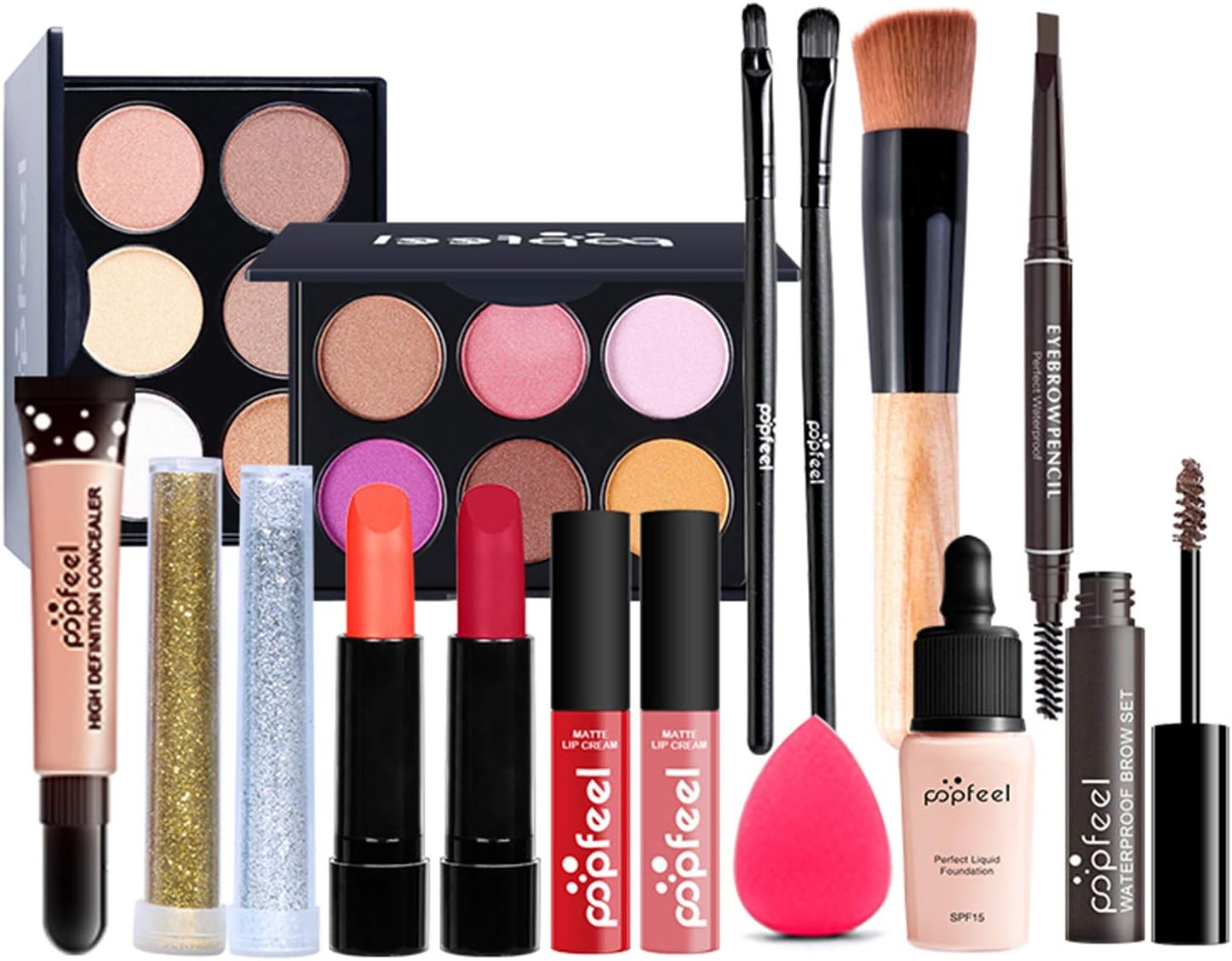 Holzsammlung Makeup Kit for Women Full Kit, All in One Makeup Gift Set, Make up Set for Girls Teenagers Women Beginners, Cosmetic Make up Starter Kit Include Eyeshadow Palette Eyebrow Pencil Lipstick