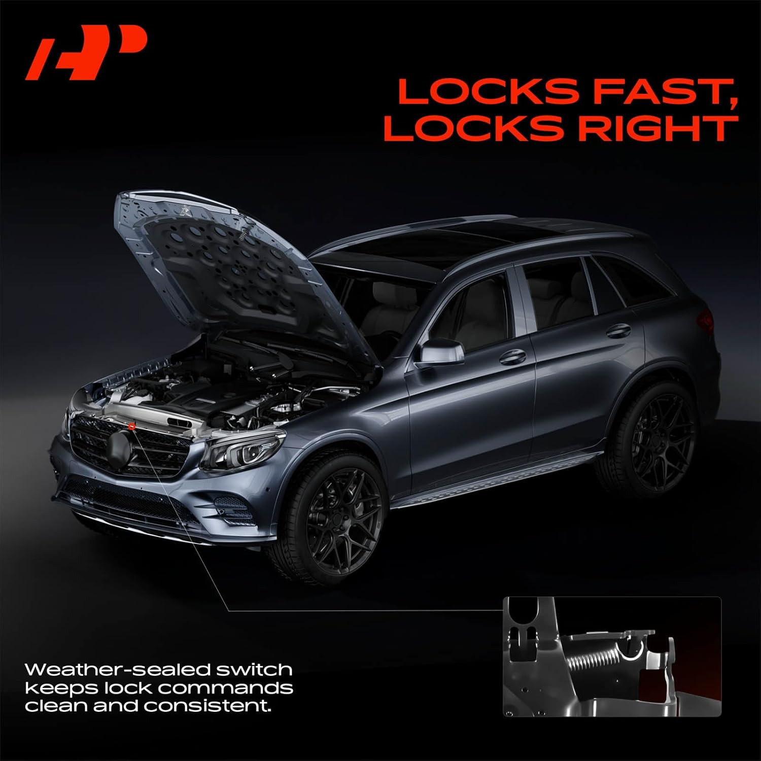 A-Premium Hood Latch Lock Compatible with Toyota 4Runner 2003-2009 Sport Utility, Front Hood Lock Engine Bonnet Latch Assembly For Model Without Theft Deterrent