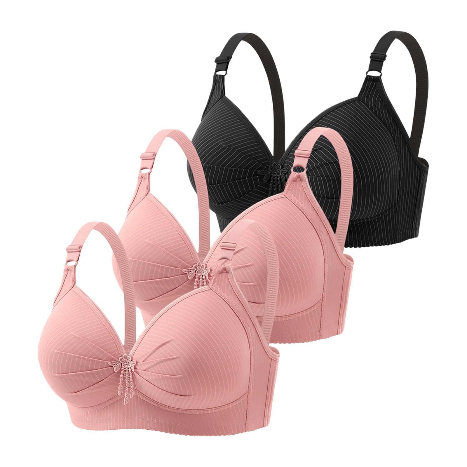 Sujetador de mujer con cómodo agarre diario, bralette de encaje floral fucsia talla 50 3