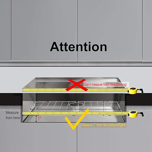 Miniatura 6 de Rejilla de fregadero de acero inoxidable y protectores para la parte inferior del fregadero de cocina, 26 x 14 pulgadas con drenaje trasero para