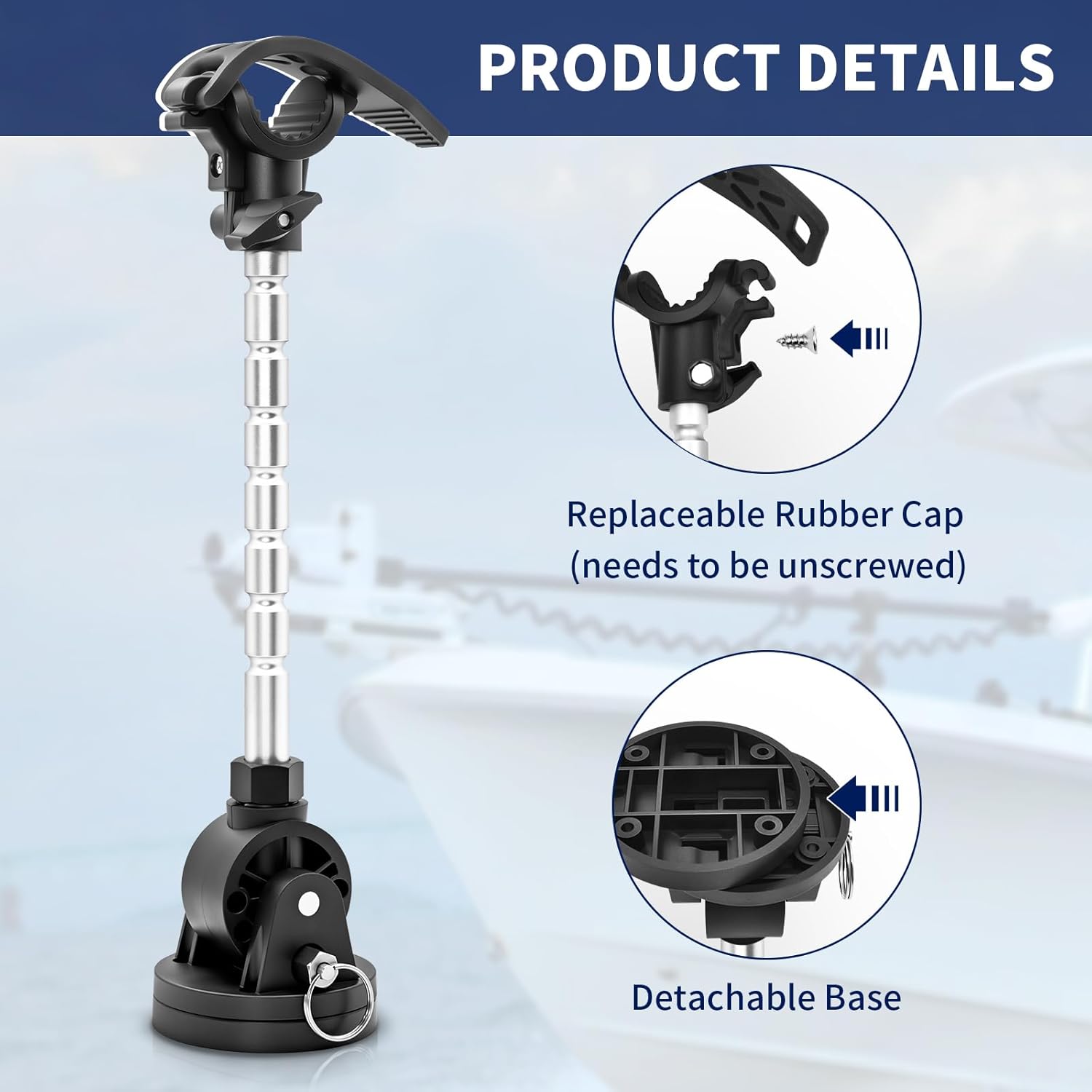 Acelane Trolling Motor Stabilizer Mount Support Compatible with Minn kota Terrova/Riptide Terrova/Ulterra/Riptide Ulterra/PowerDrive, with Installation Screws