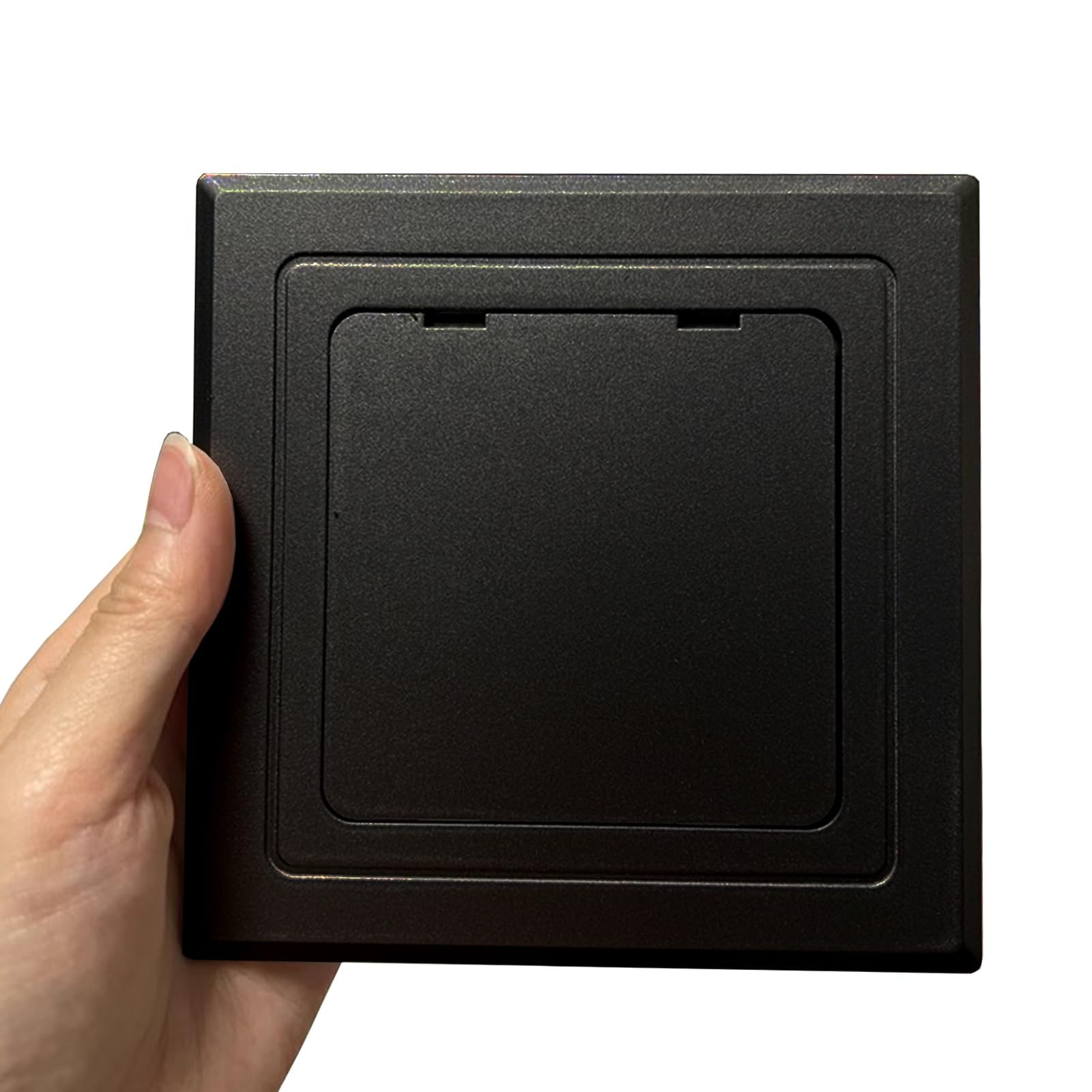 Panel de Acceso Panel de Acceso de Plástico Negro de 15 X 15 X 20 X 20 Cm, Trampilla de Inspección Autoadhesiva, Placa de Cubierta de Apertura Extraíble y Tapa Decorativa para Orificios de Pared(225x2