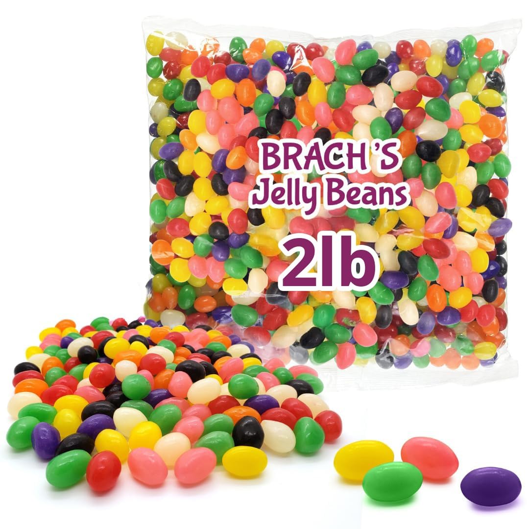 Classic Jelly Beans Bulk, Assorted Flavors, 2 Pound Bulk Pack - Delicious Traditional Jelly bean Candy for Easter Egg Hunts, and Baskets