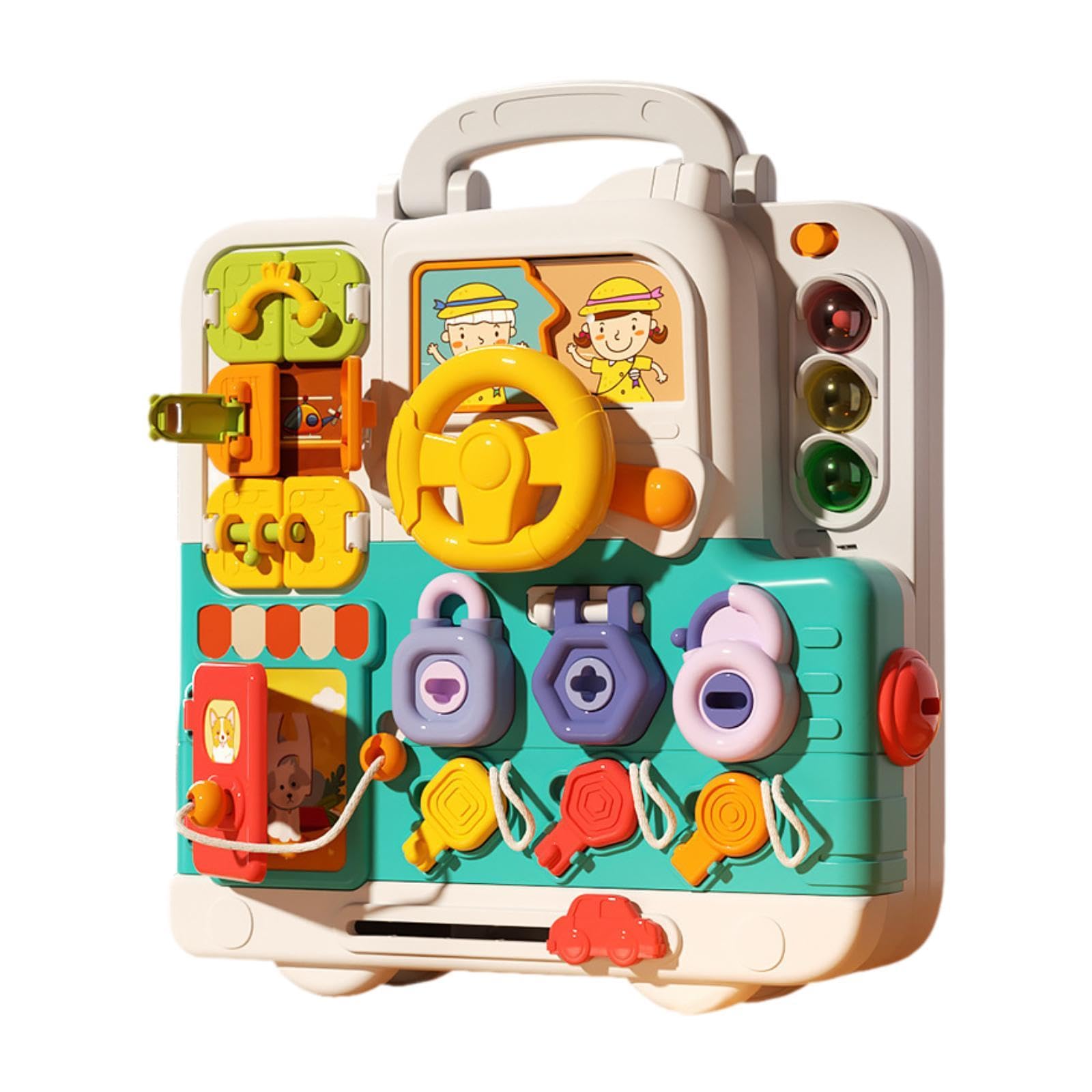 Juguetes para Bebés Busy Board, Juguetes de Viaje para Niños de 1, 2, 3 Y 4 años