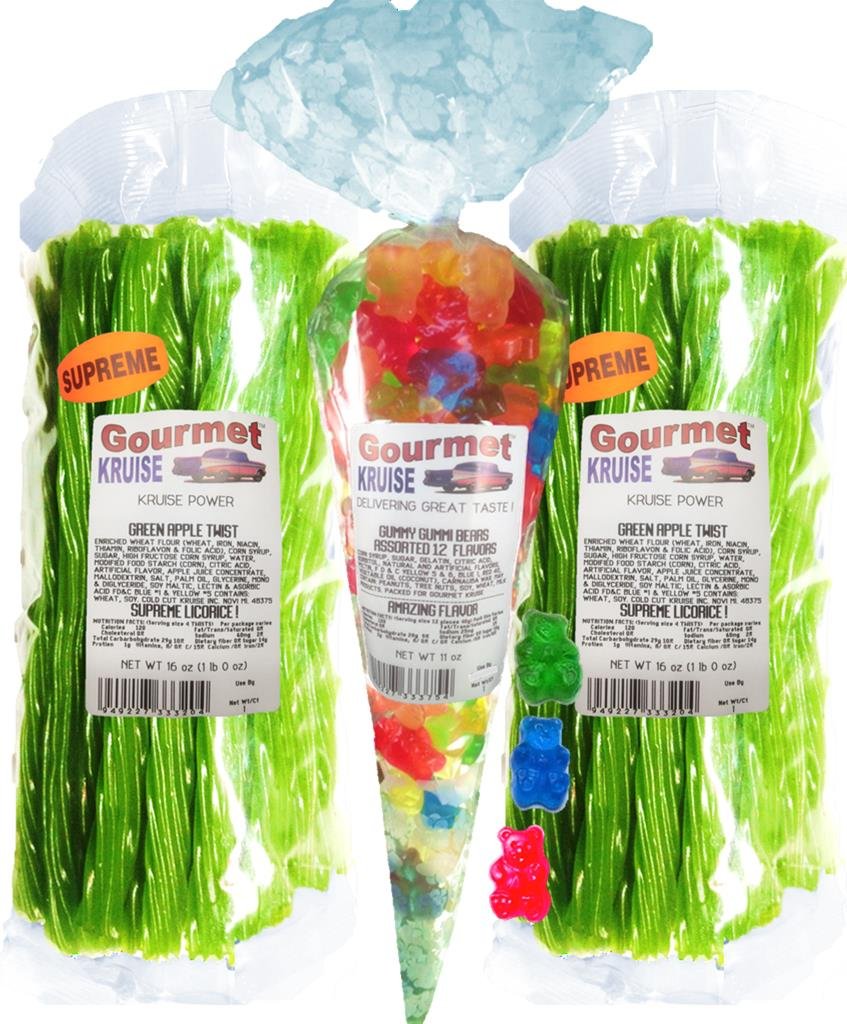 Green Apple Licorice Twist 21lb Bags (1) Assorted 12