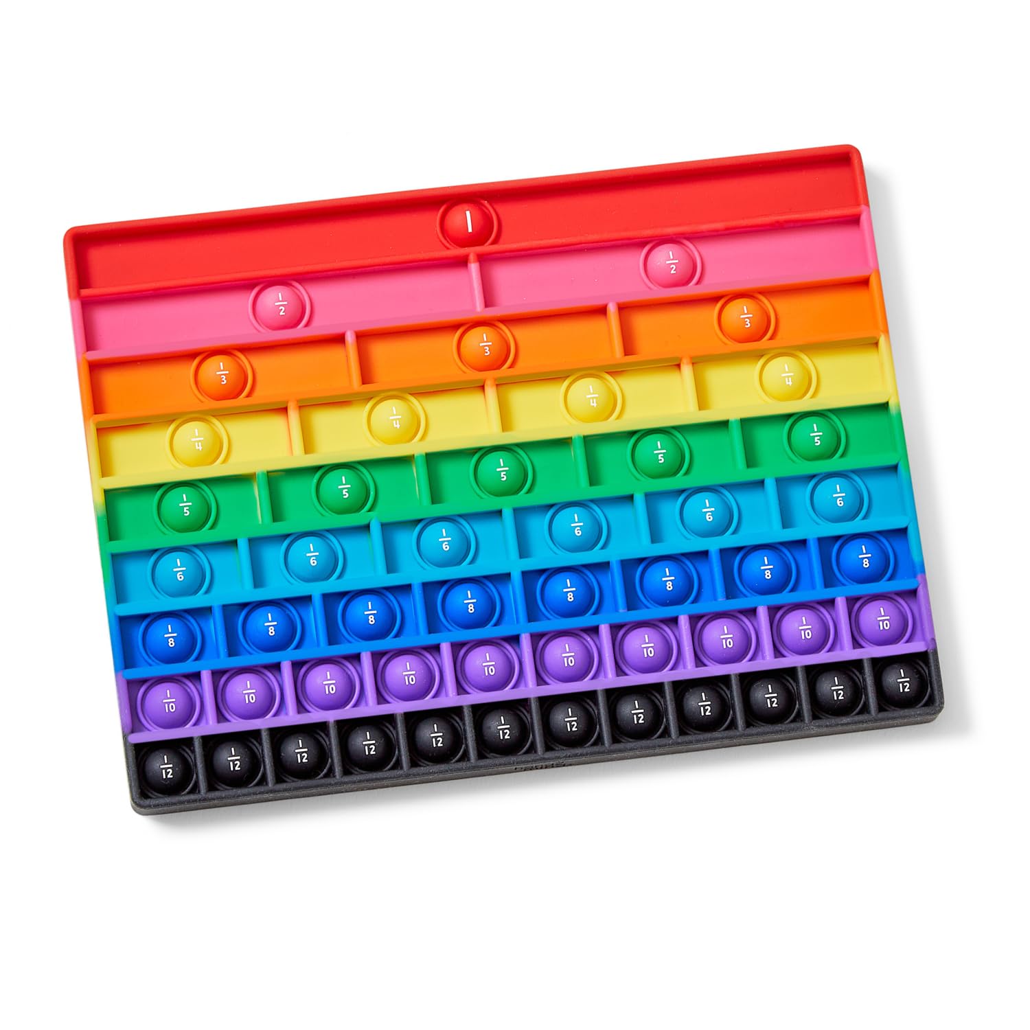 Learning Resources Rainbow Fraction Bubble Popper – Sensorisches Mathe-Lernspielzeug für Kinder ab 8 Jahren – Brüche visuell & taktil verstehen – Geschenkidee Weihnachten – 19 × 14 cm