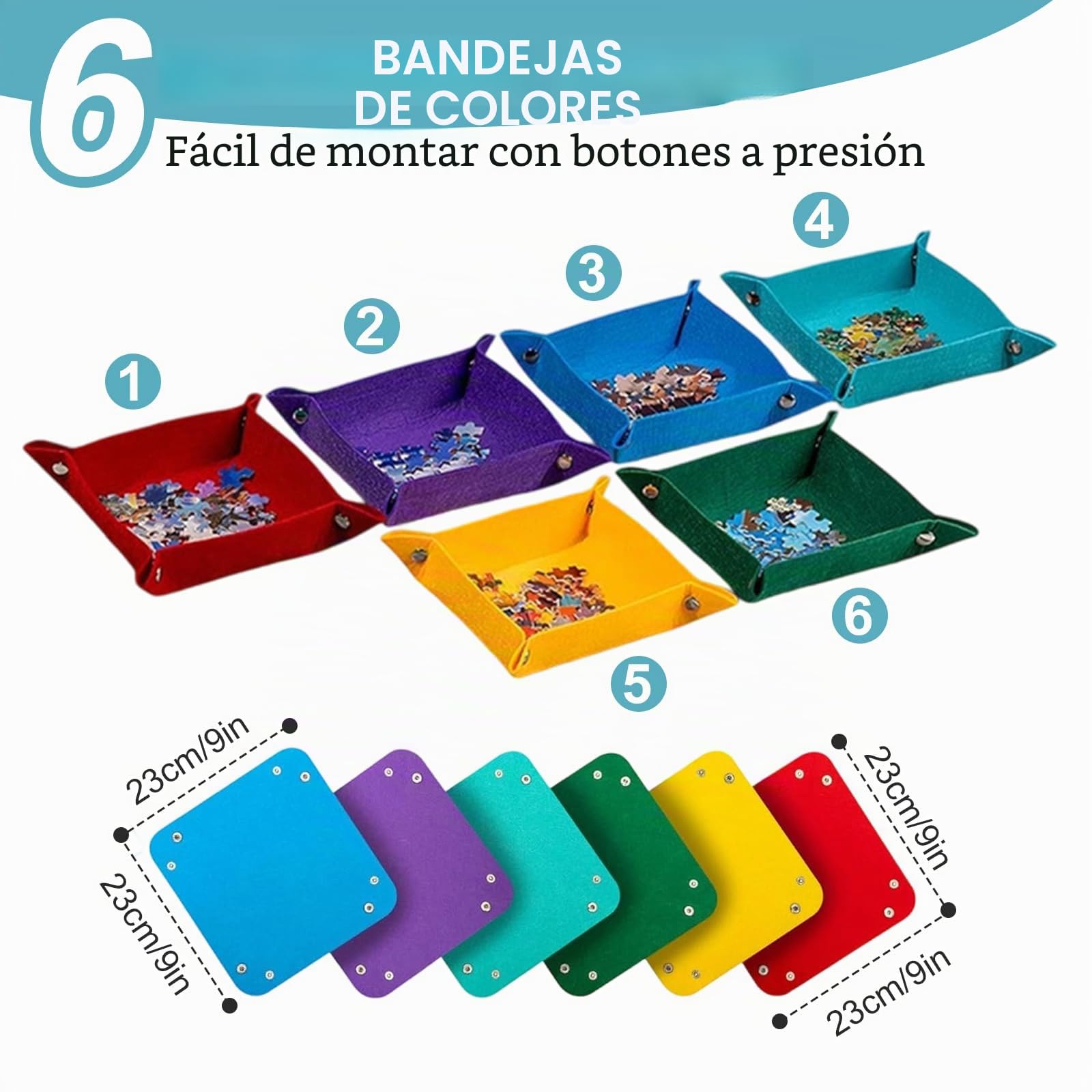 Tabla de rompecabezas plegable, 1000 piezas con soporte 2 en 1 y cubierta, tablero de rompecabezas inclinable con 6 clasificadores, almacenamiento de mesa de rompecabezas, regalo para niños y adultos