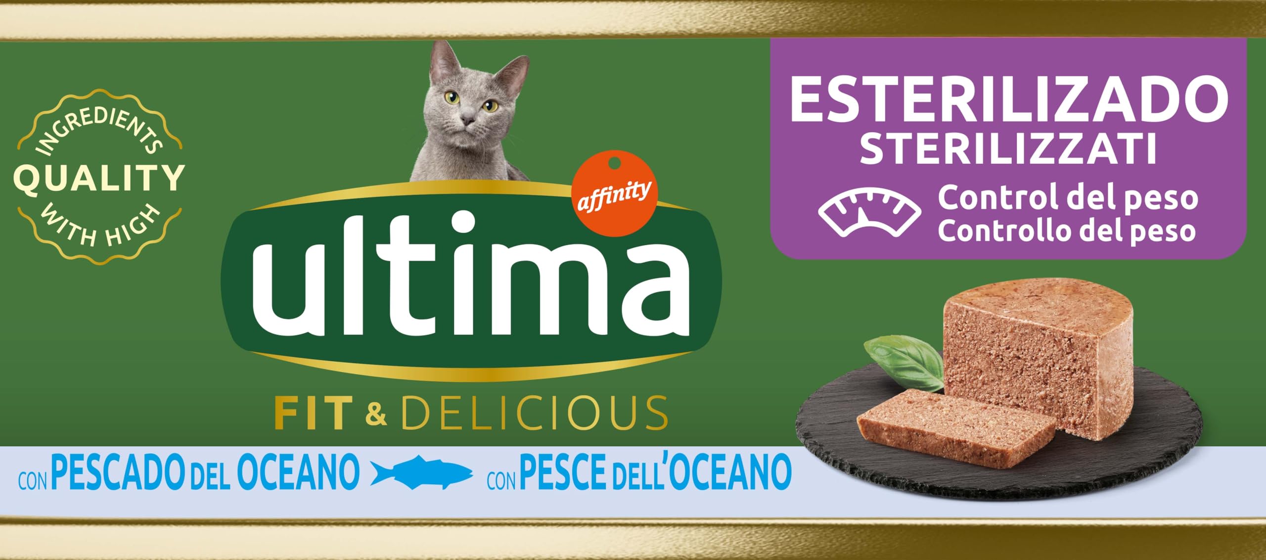 Ultima Fit & Delicious Comida Húmeda para Gatos - Mousse con Pescado del Océano: 24 latas de 85g
