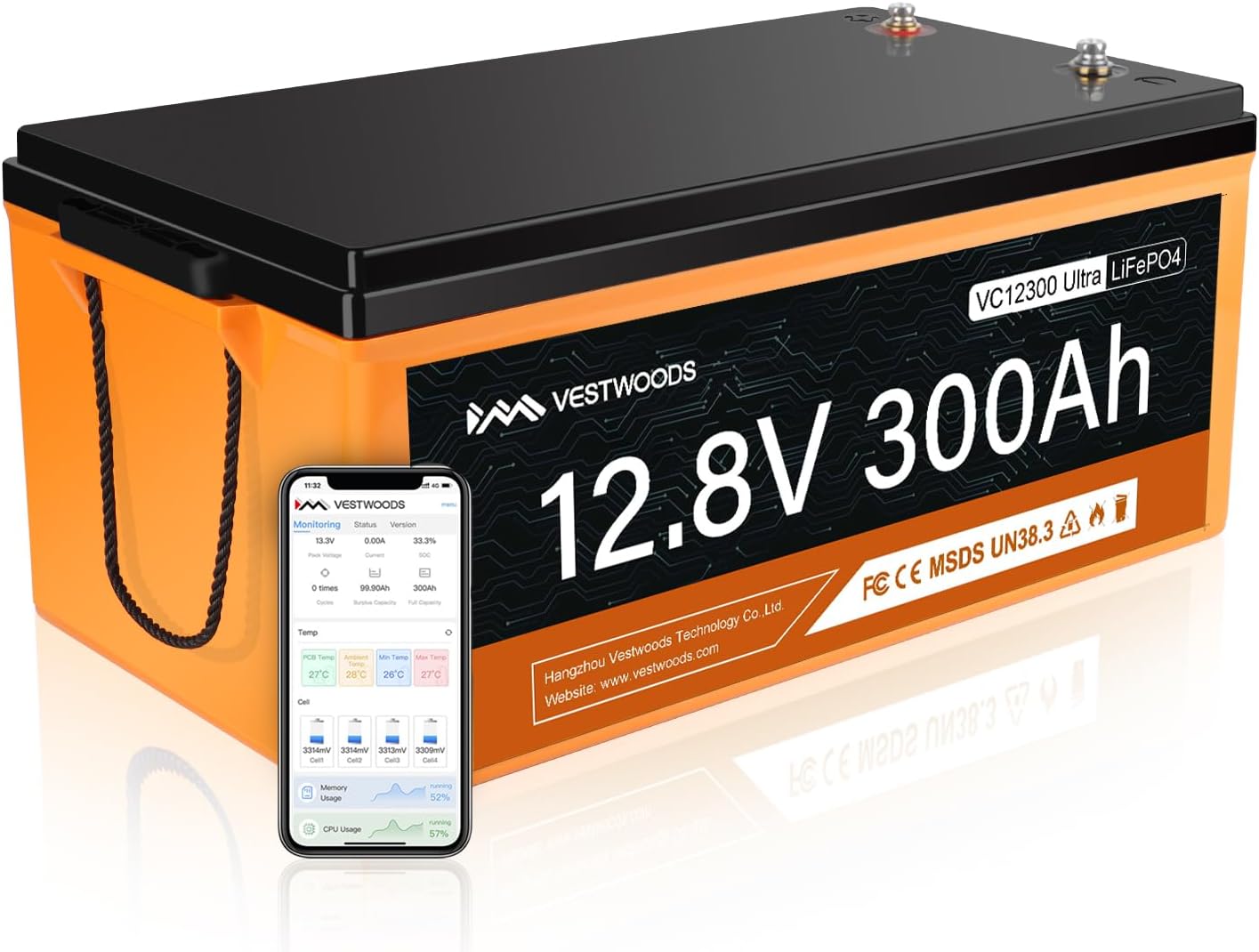 Batterie LiFePO4 12V 300Ah Pour Camping-Car - LiTime