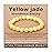 AD Beads Handmade Gemstone Stretch Elastic Bracelet Crystal Healing Reiki Nature\'s Beauty and Spiritual Essence Unisex (8mm, Yellow Jade (abundance and joy))