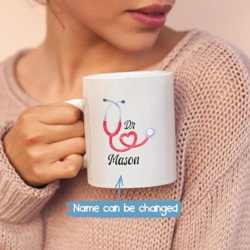 Miniatura 33 de Tazas personalizadas del mejor médico del mundo, tazas de café personalizadas con nombre, tazas de té personalizadas para médico, regalos de Taza