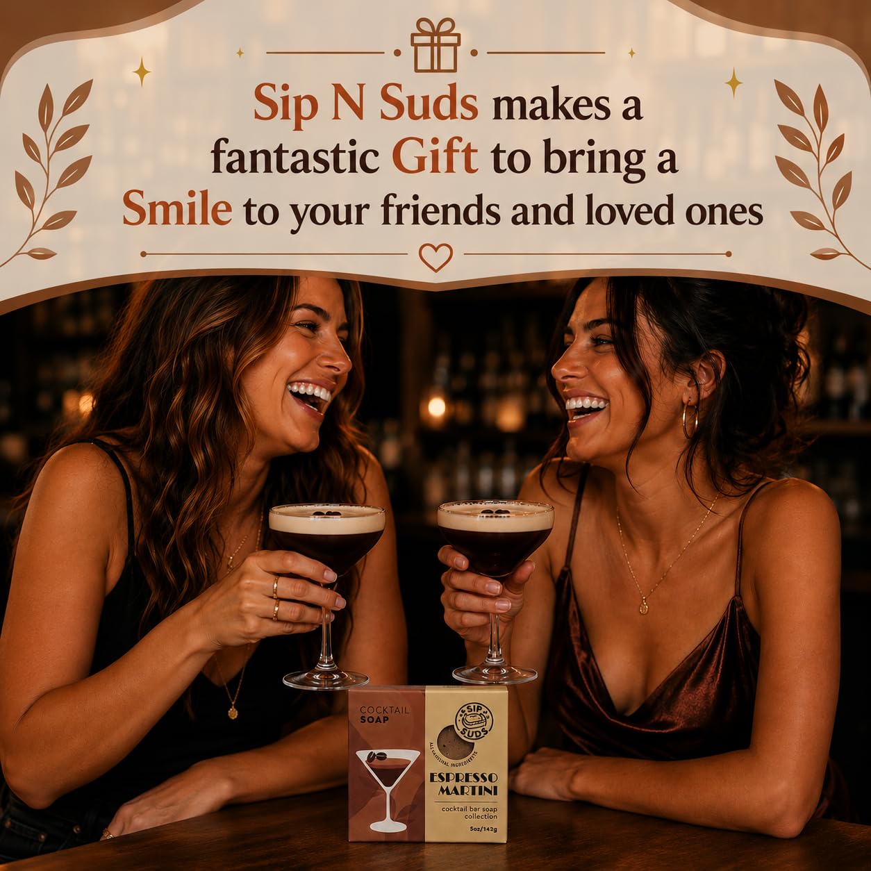 SIP N' SUDS All Natural Cocktail Scented Bar Soap, Espresso Martini Scented 5 Oz Bars (Pack Of 1) image 2