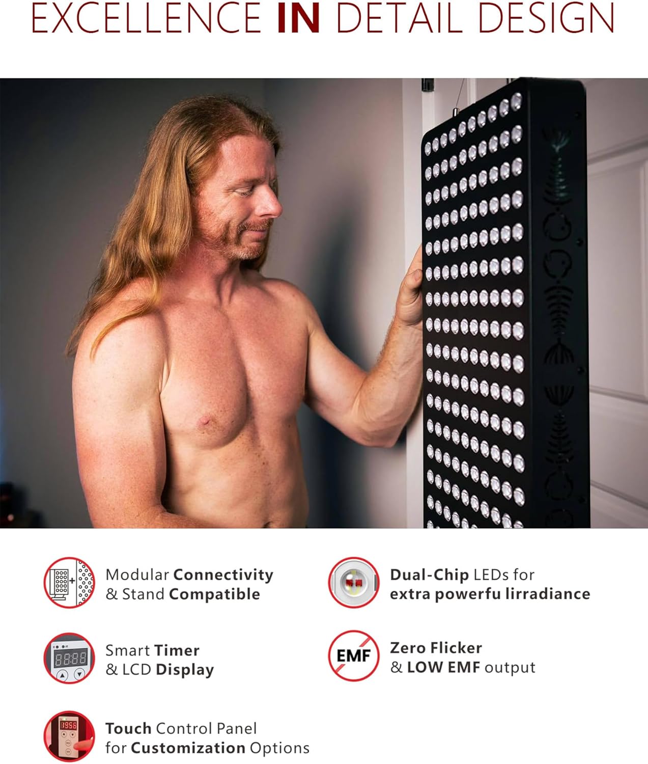 Red Light Therapy for Body Face,Extra Large Infrared Red Light Therapy Panel Full Body for Pain Relief,LED 660nm Red Light Panel & 850nm Near-Infrared Therapy Device (300 LEDs - 1500W)