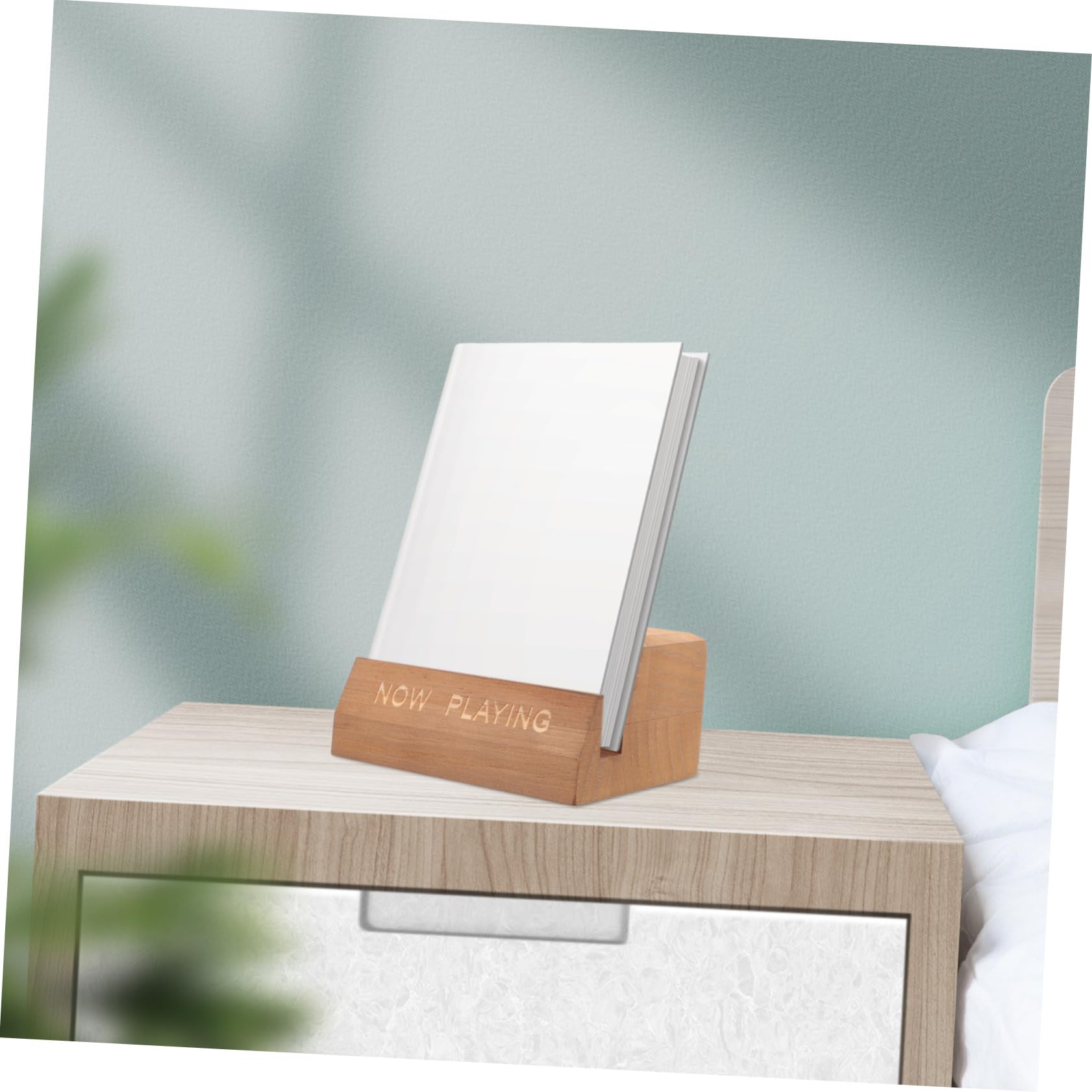 Amosfun 3 Pezzi portadischi in legno arredamento supporto in vinile giocare scaffale per esposizione di mensola vinili porta copertina dell'album portadischi in vinile di legno Brown