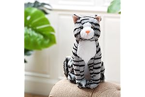 12 Inch Vivid Black Cat Plush Toy