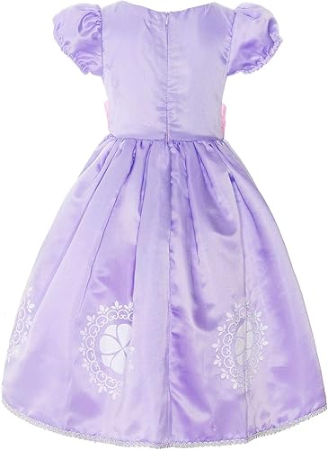 Miniatura 3 de ReliBeauty - Disfraz de princesa de manga corta para niña