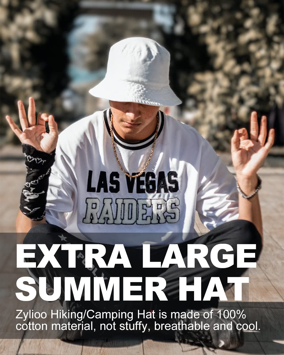 Feng Shui， Sombreros para el Sol L/XL/XX-Large,Sombreros de Pesca Reversibles Grandes,Sombrero de Pescador con protección UV de Doble Cara para Golf, Senderismo al Aire Libre