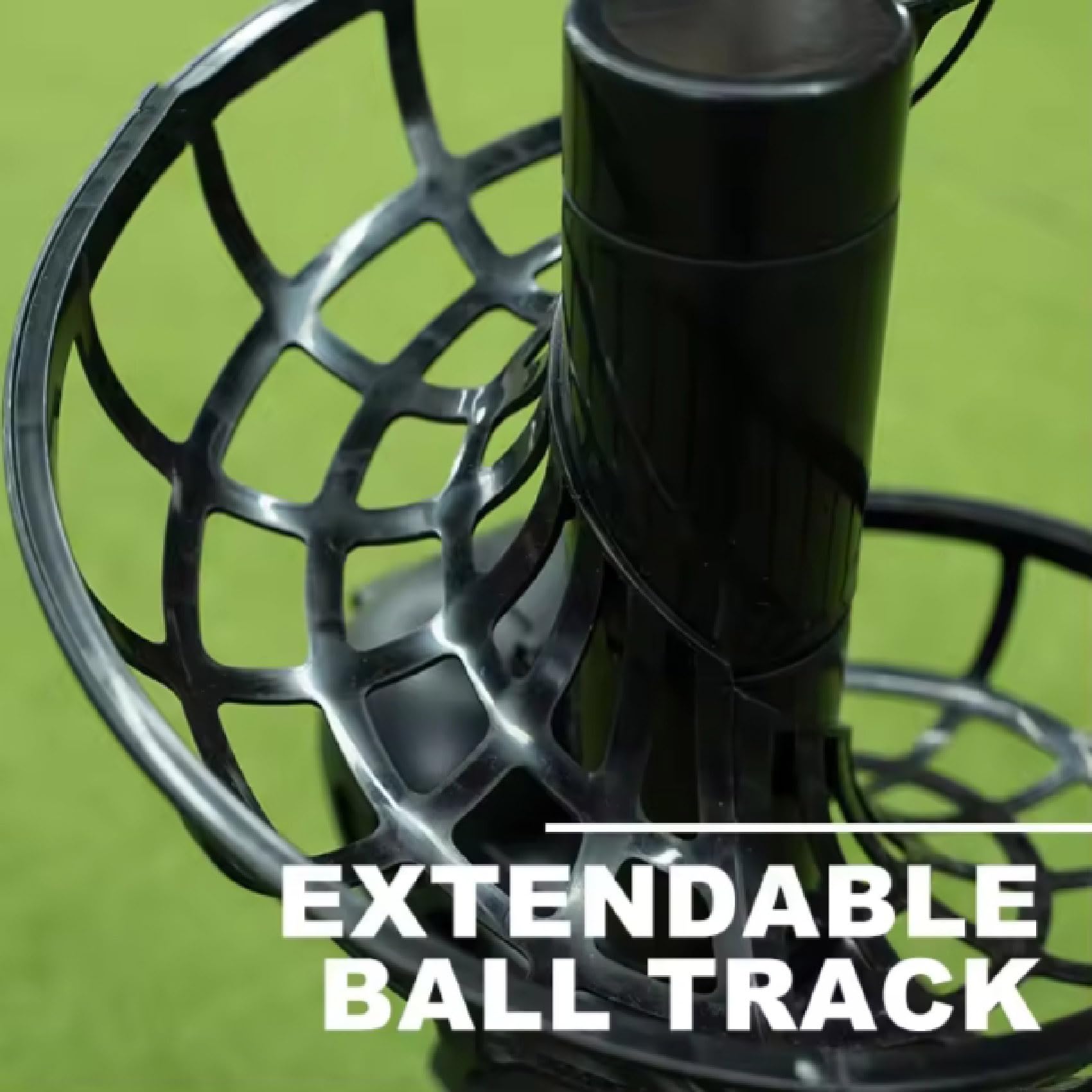 Macchina per lanciare palline da baseball e tennis, design portatile, distanza di volo regolabile, alimentato a batteria o adattatore CA