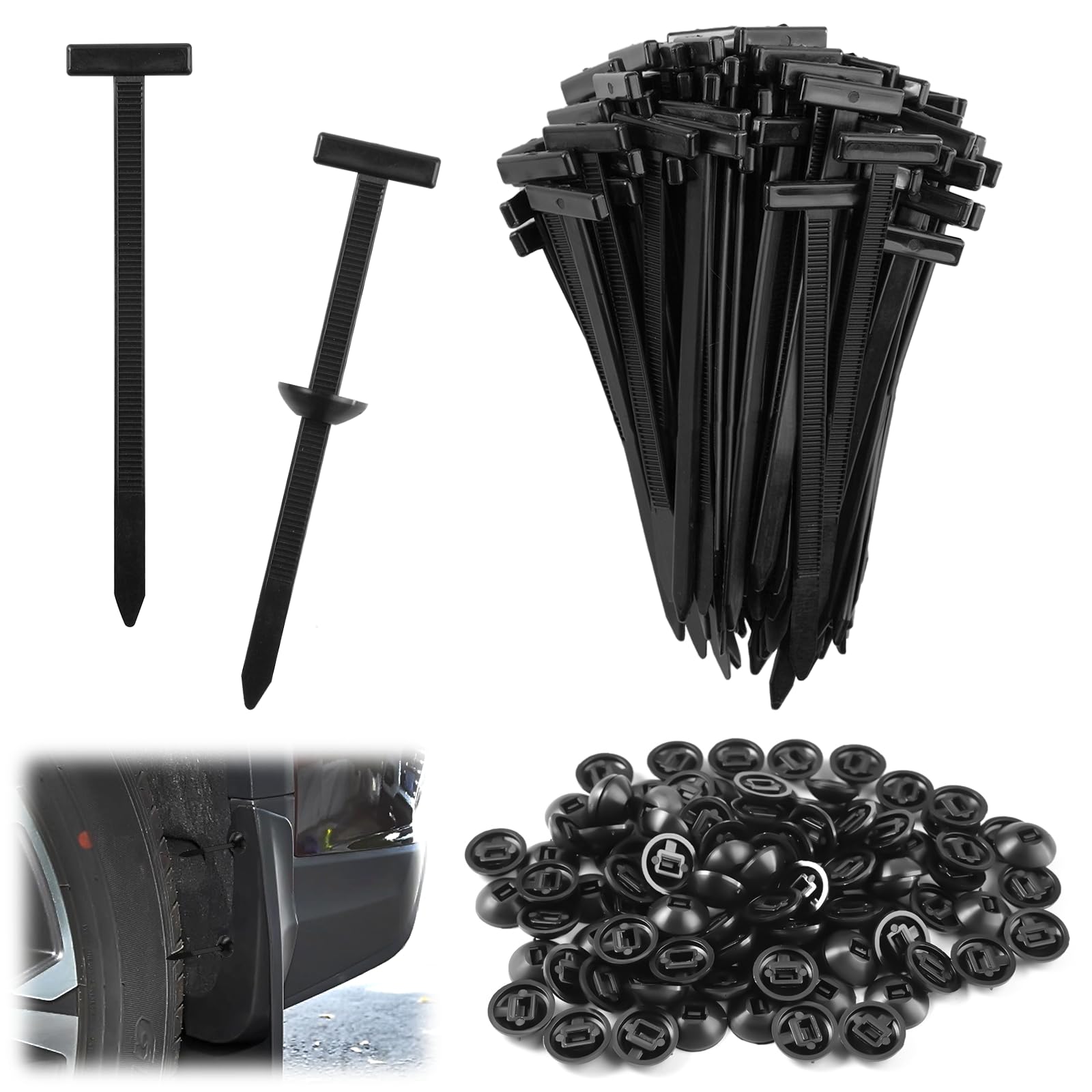 150 Attaches-câbles Nylon Autobloquantes - 9,2 X 2 Cm, Noir, Pour Voiture, Maison, Bricolage - 5