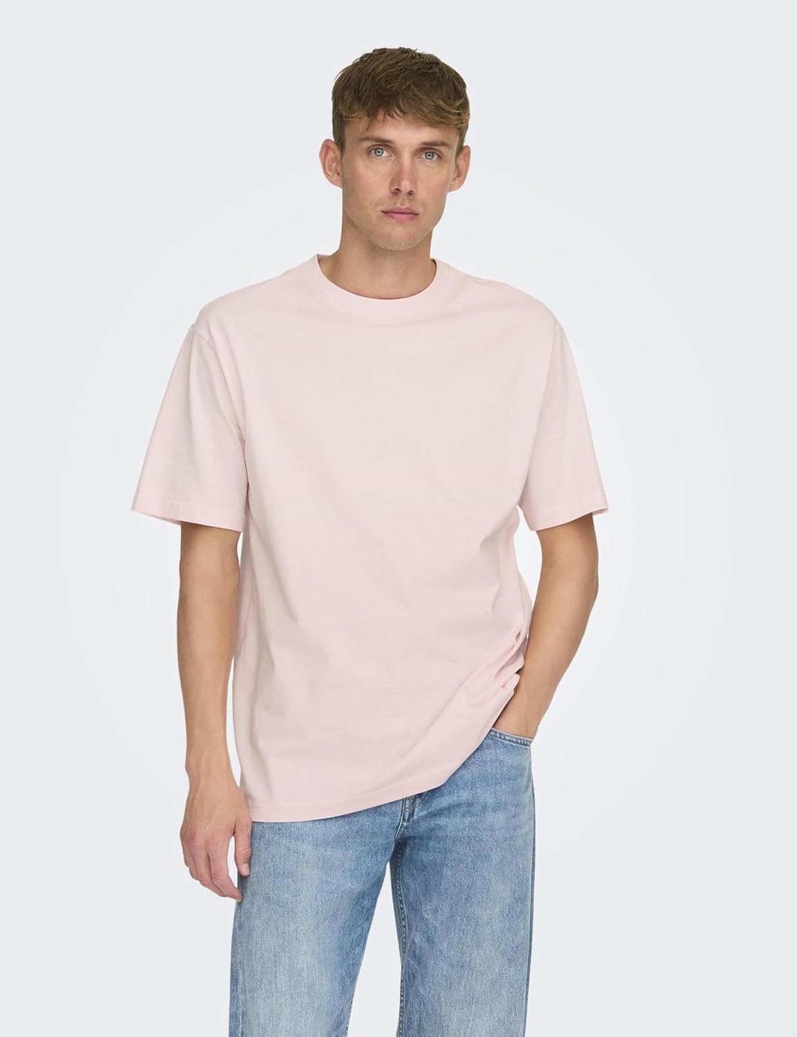 Only & Sons Male T-Shirt ONSFRED T-Shirt | T-shirt S Barely Pink
