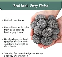 Vista 7 de Rocas de lava negra para hoguera – de 1 a 2 pulgadas y 20 libras – Rocas de chimenea de gas – Roca de lava negra para hoguera de propano – Piedra