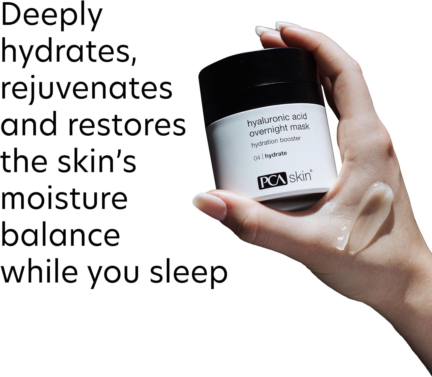 PCA SKIN Hyaluronic Acid Overnight Face Mask, Night Skincare Face Mask, Helps Boost Skin Radiance and Hydrates Skin Overnight, Best for Dry, Oily, Normal, Combination, and Sensitive Skin, 1.8 oz Jar image 2 of 8 B08WH7B521