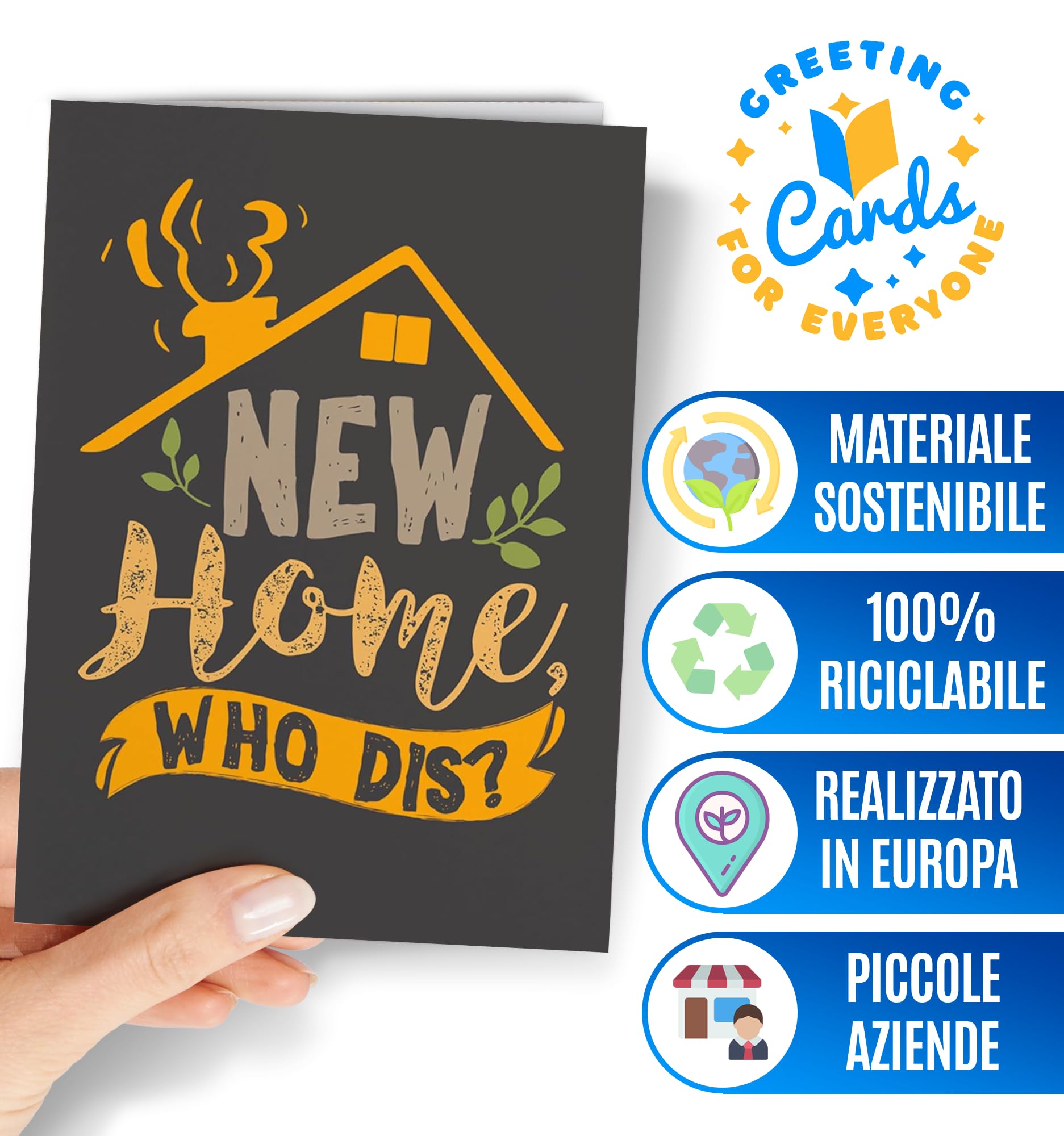 Biglietto di inaugurazione della casa originale e divertente con busta per feste