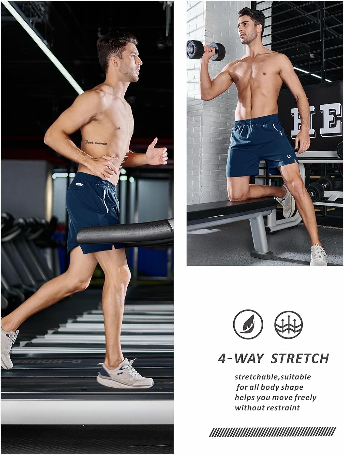 NORTHYARD Men's Running Athletic Shorts 5"/ 7"/ 9" Workout Gym Short Tennis Quick Dry Active Sport Hiking Basketball - Image 4