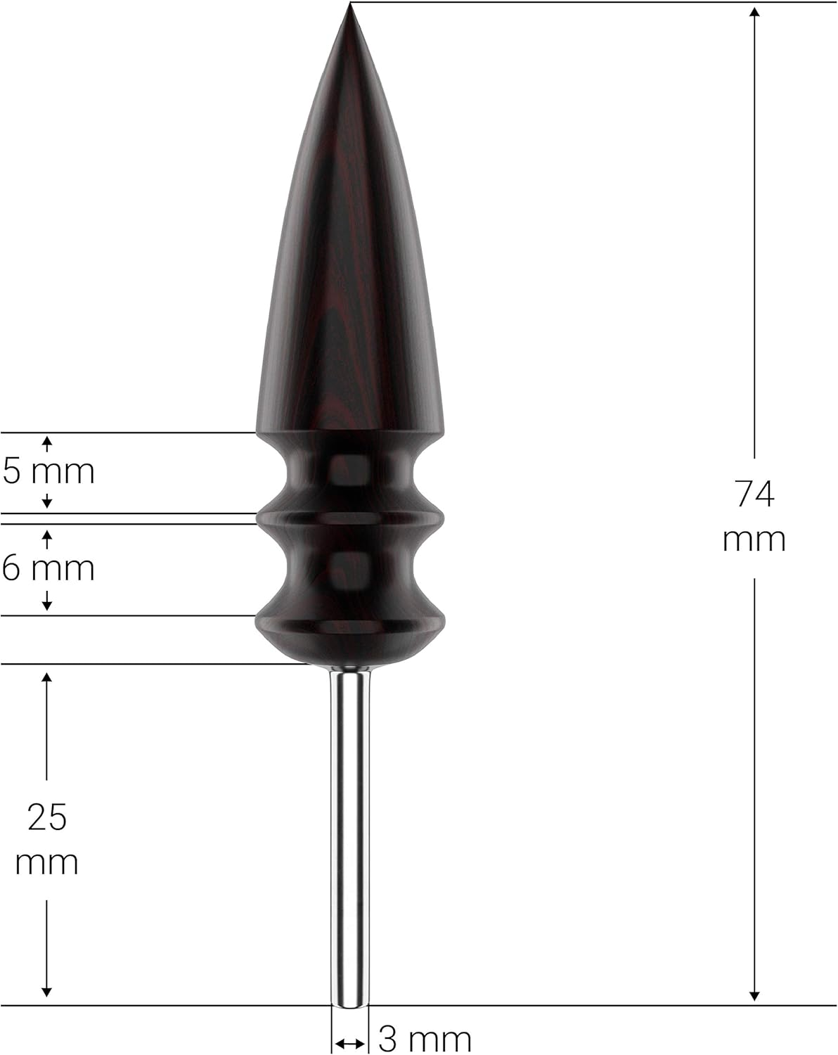 Leather Burnisher Bits 2-Pack for Rotary Dremel Tools – Pointed Tip and Multi Grooved Burnishing Tips Made of Solid Tropical Sandalwood Create Smooth, Clean Edges on Leathercraft Projects