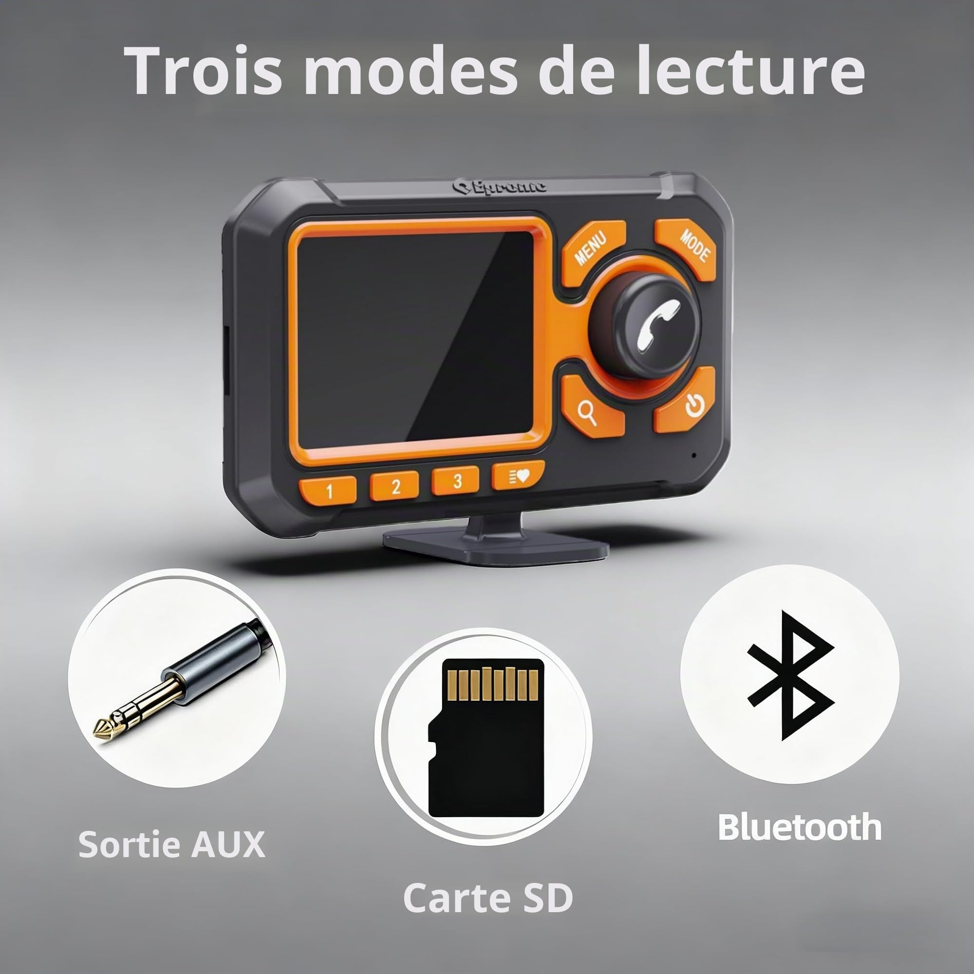 Adaptateur Radio Dab pour Voiture Émetteur Dab Plug & Play avec Bluetooth Mains Libres, écran LCD 2,4", Récepteur Radio Dab+ avec Sortie Auxiliaire et Lecteur de Carte TF pour Autoradio
