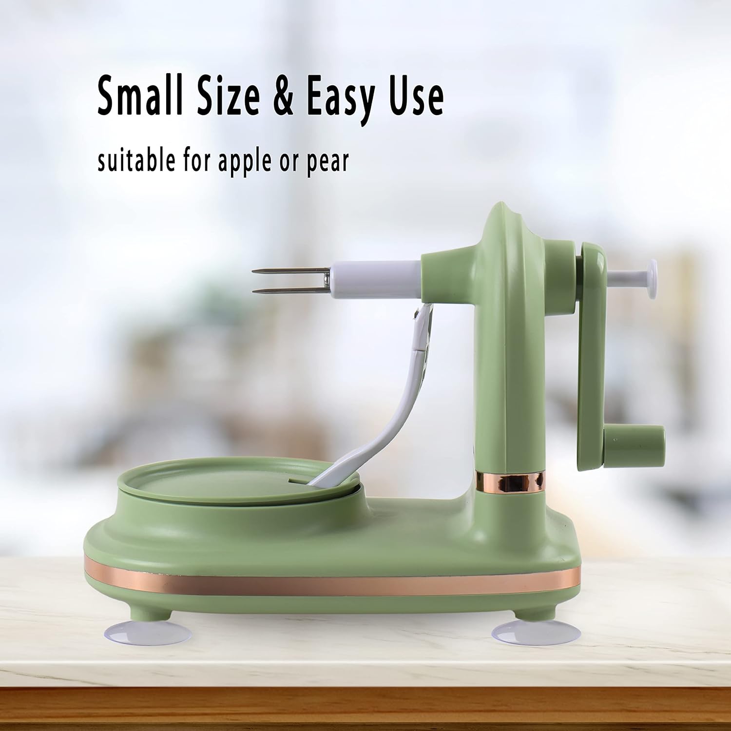 apple peeler with 2 blades replacements, apple pealer slicer & corer for home kitchen quick applesauce pie making