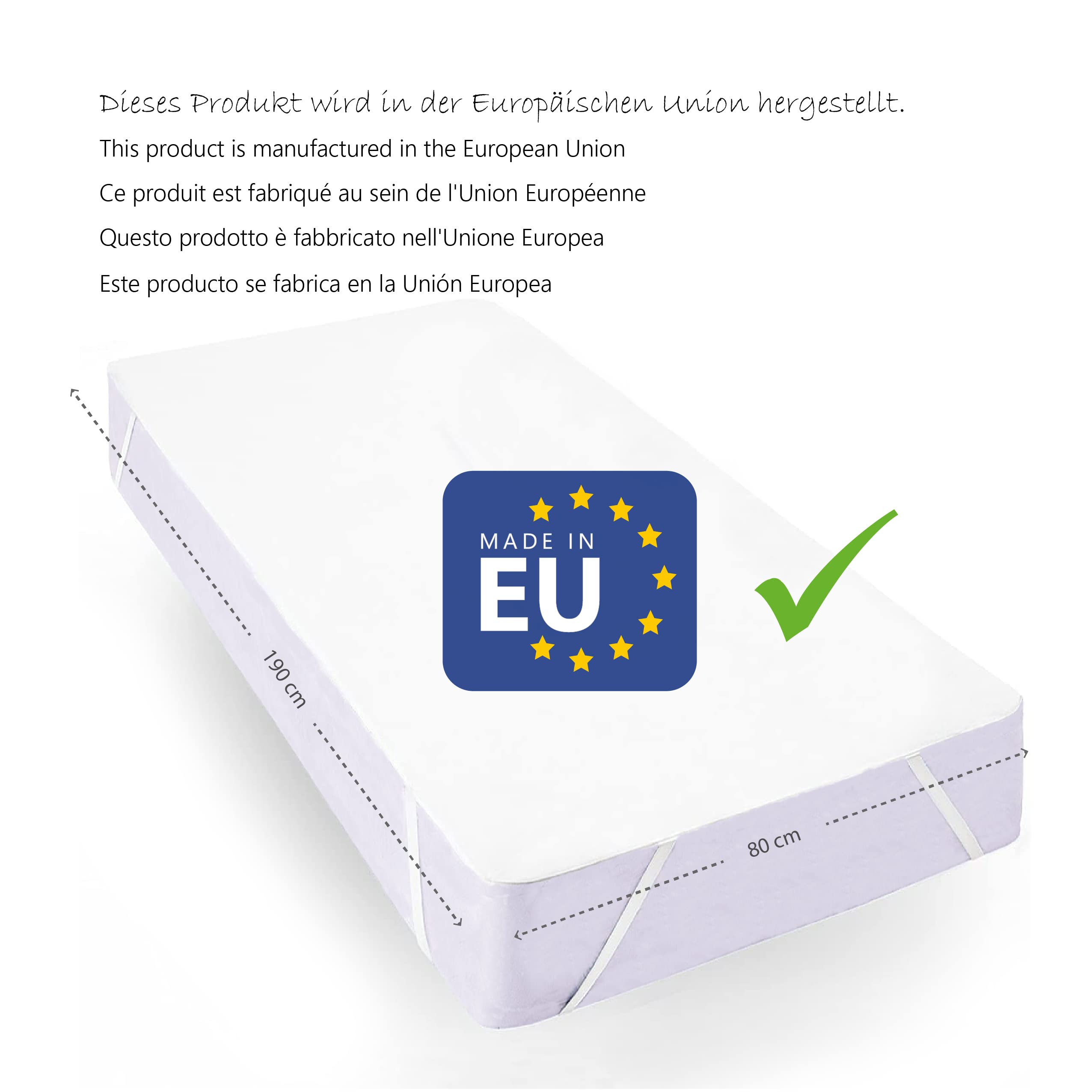 Twillie, Mattress Protector 80 x 190 Waterproof with 4 Elastic Bands, Oeko Tex® Certified, Ultra Thin, Ultra Resistant - Image 2