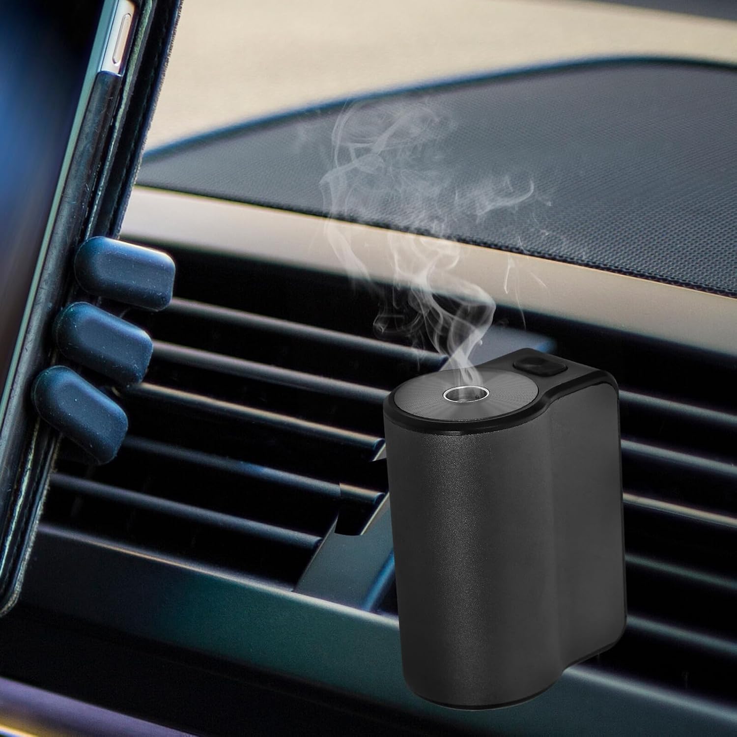 Smart Car Diffuser Portable Aluminum Alloy Car Aromatherapy Air Freshener for Interior Use Stylish Vent-Mounted Essential Oil Diffuser Without Oils PP Material for Women