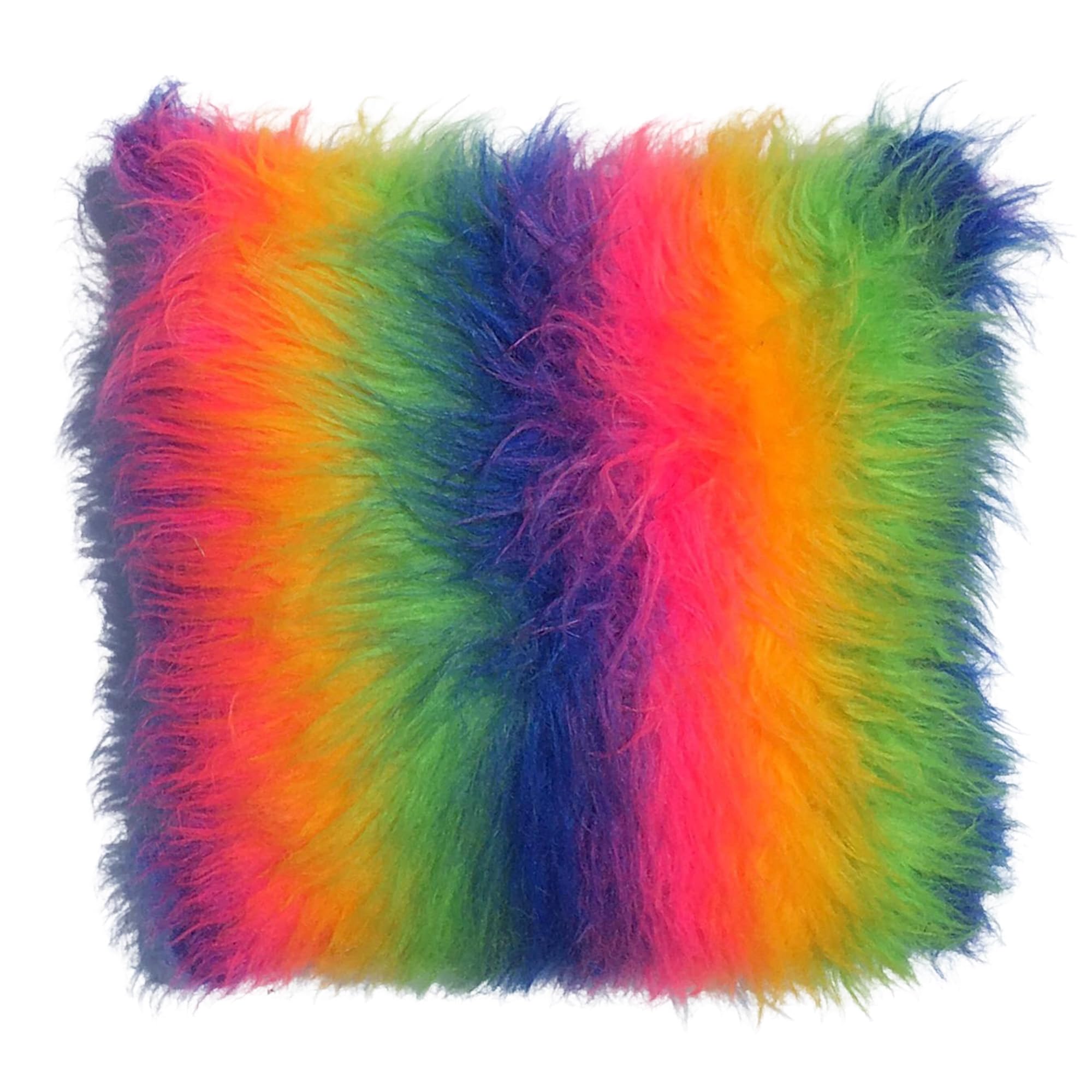 Rainbow Fluffy Cushion Cover ~ Handmade โ image 1