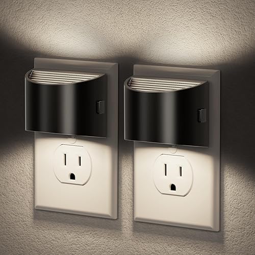 Miniatura 9 de JandCase Luz nocturna, luces nocturnas automáticas enchufables a la pared, paquete de 2 luces nocturnas modernas con sensor de luz automático,