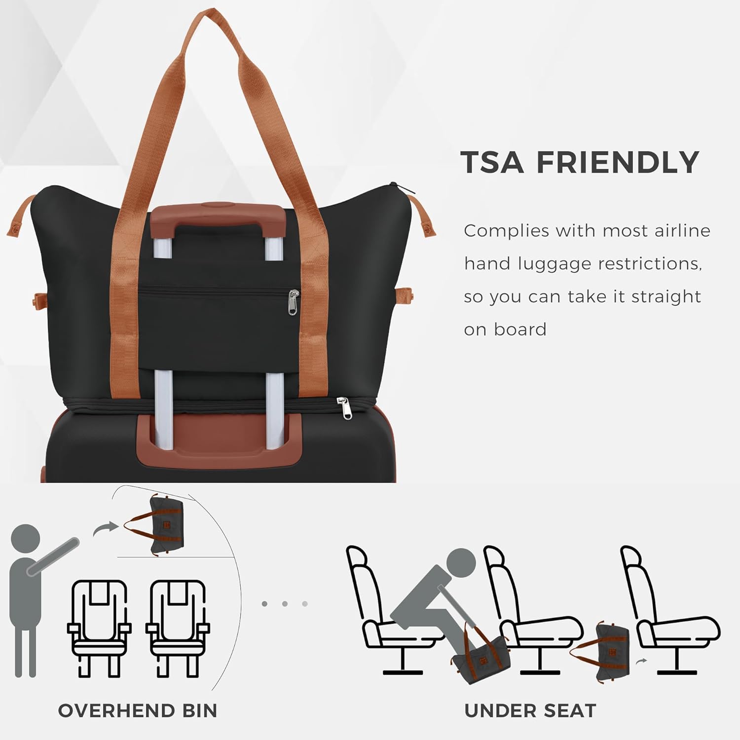 Luggage Sets 4 Piece, Hardside Suitcase with TSA Lock and Cup Holder