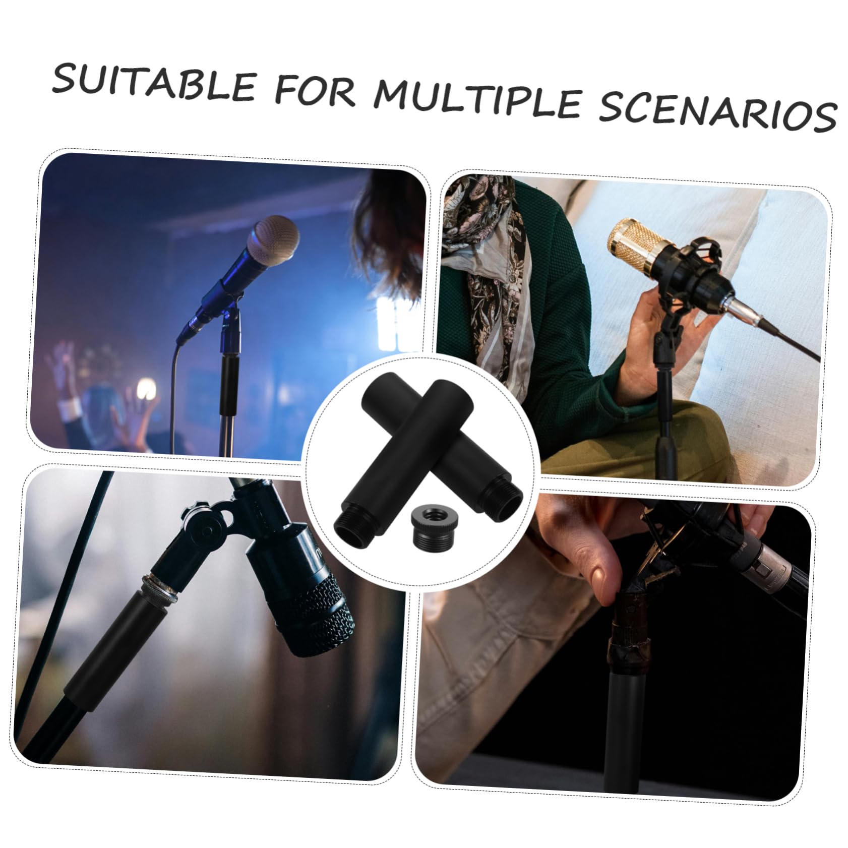 OSALADI 5juegos Extensión Para Soporte De Micrófono Tubo Adaptador De Accesorios De Micrófono Para Instalación Sencilla y Duradera Compatible y Brazo De Soporte