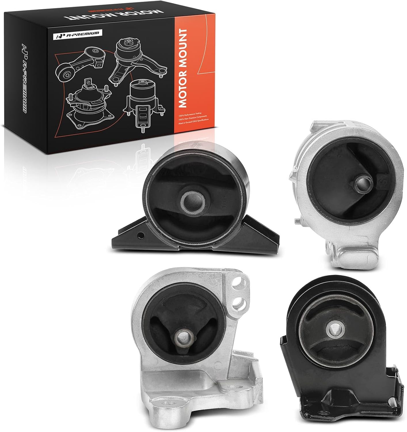 A-Premium 4PCS Engine Motor Mount and Transmission Mount Set Compatible with Dodge Stratus & Chrysler Sebring 2001-2005 & Mitsubishi Eclipse 2000-2005, Galant 1999-2003, Automatic, Replace# B111001310