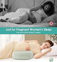 Vista 6 de Almohada de embarazo refrescante para dormir, desmontable y ajustable, almohada de maternidad de apoyo de doble cara, agradable a la piel