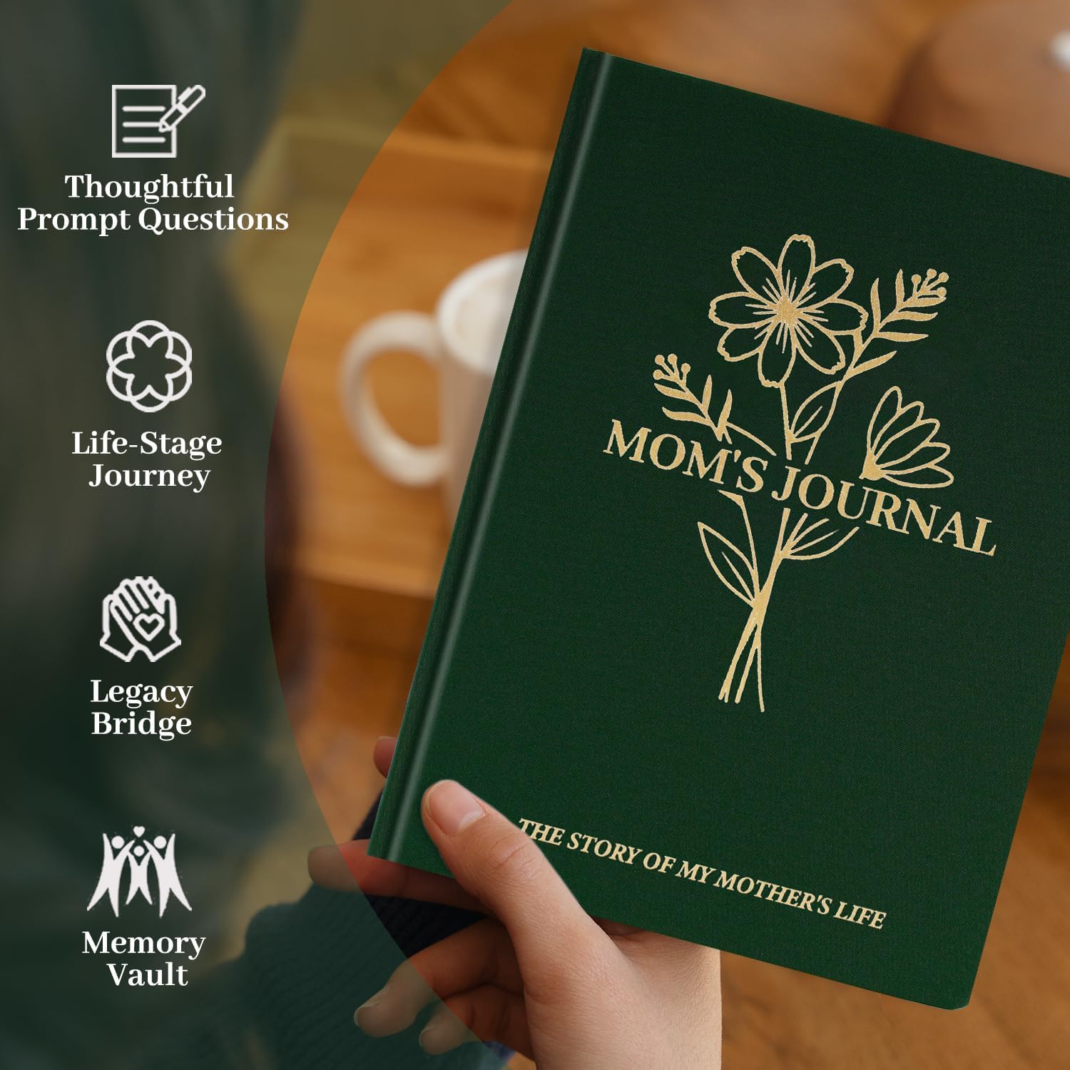 Mom Life Story Book Journal, A Mother’S Guided Journal with Prompt Questions to Share Her Journey & Memories, Meaningful Family Keepsake Gift for Mother's Day, Birthday, Christmas from Daughter & Son - Image 2