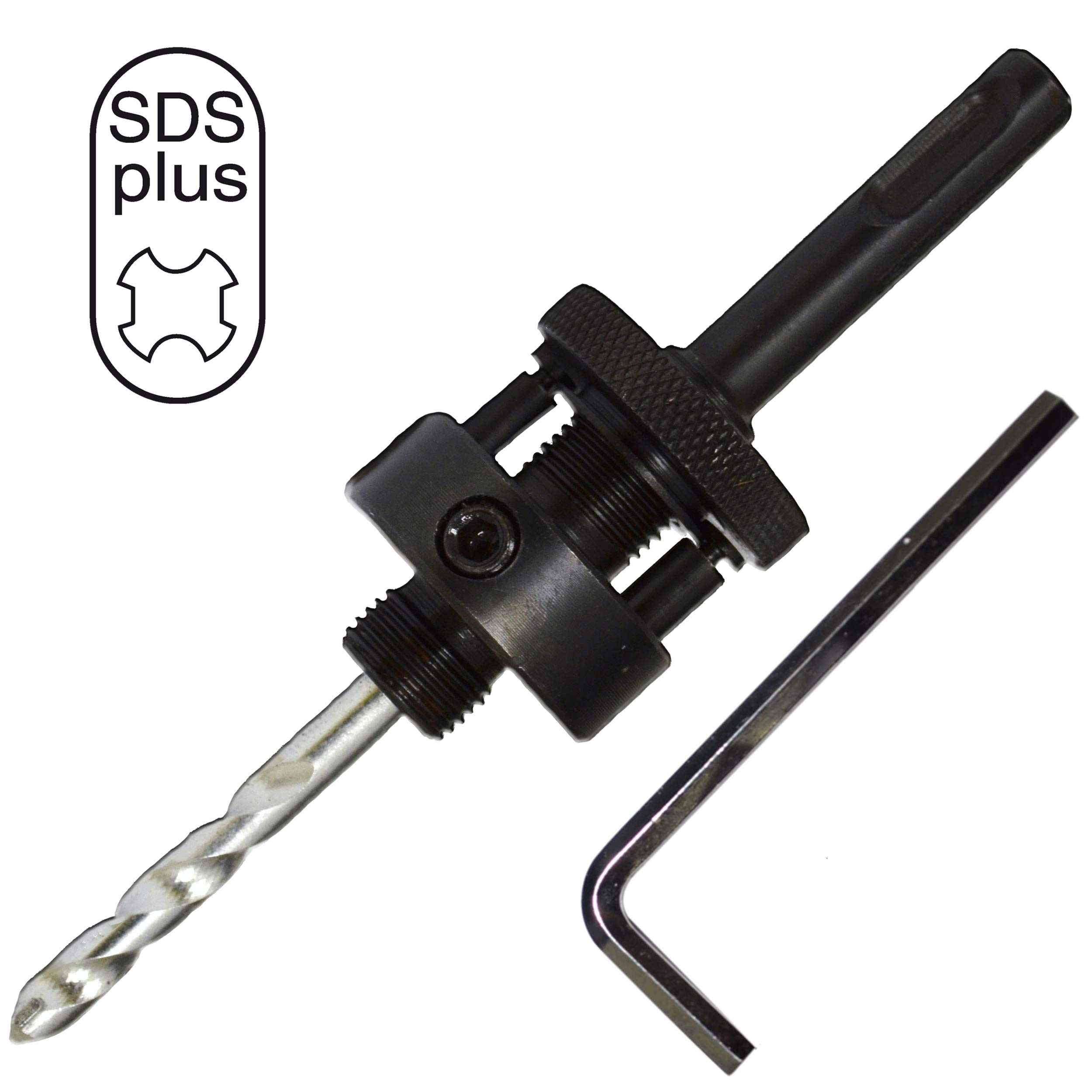 Trzpień do otwornic SDS Plus Arbor do otwornic 1 1/10.2 cm Upto i Inc 20.3 cm SDS Plus Trzpień do otwornicy ma wiertło pilotowe TCT do wiercenia otworów w murze z cegły betonowej, zastosowanie z