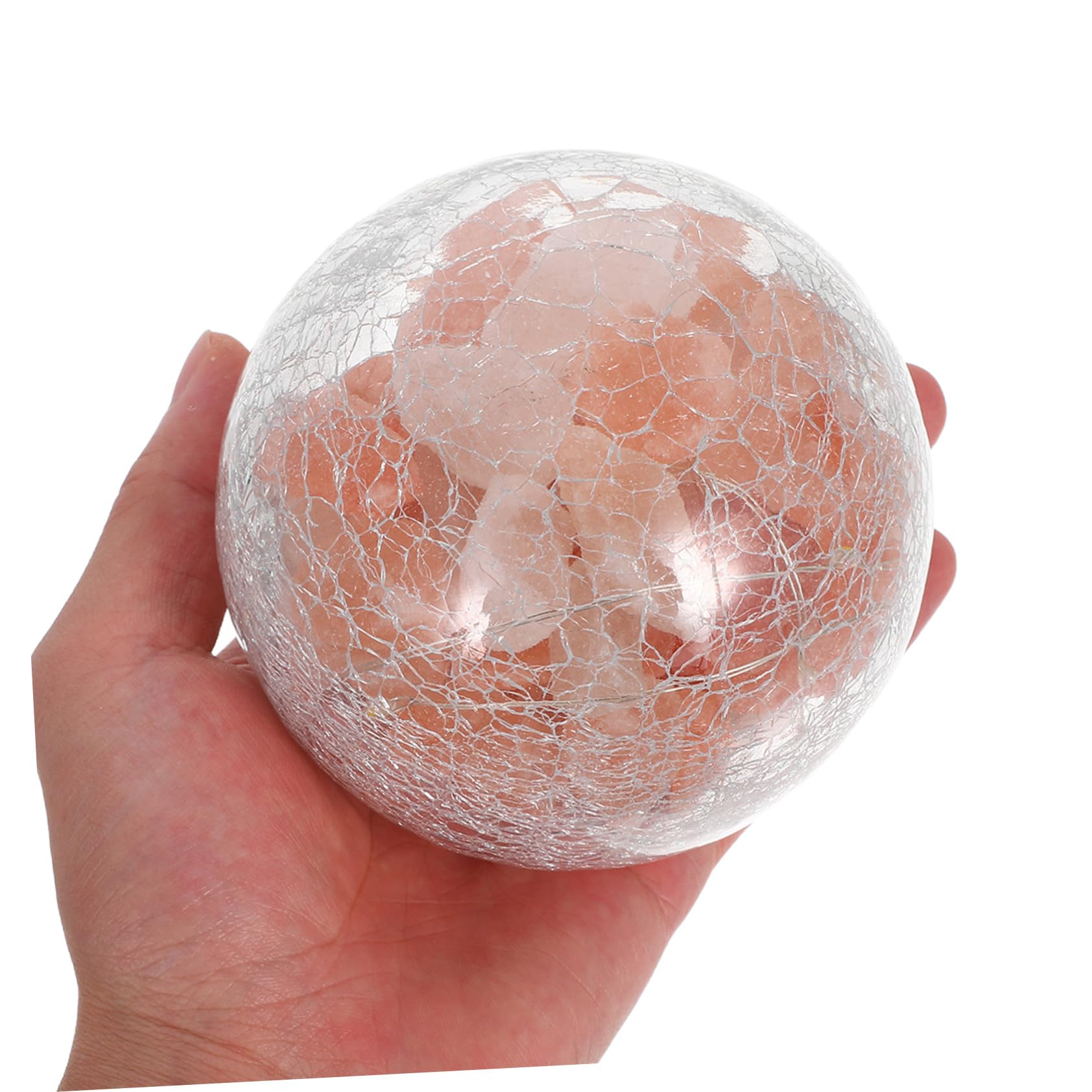 Lampe de Sel de L’himalaya en Cristal, Veilleuse Décorative