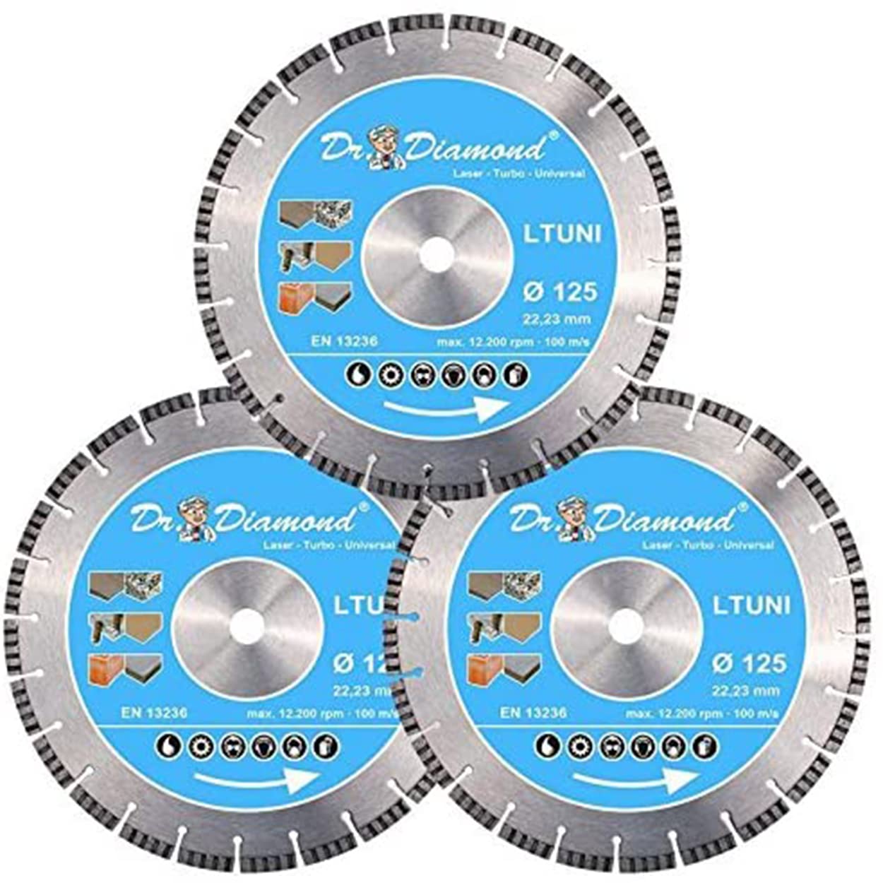 Dr, Diamond Laser disco DIAMANTATO Turbo 10 mm Universal